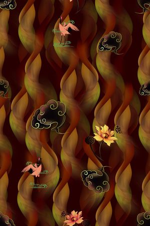 连衣裙印花华亿平台图片