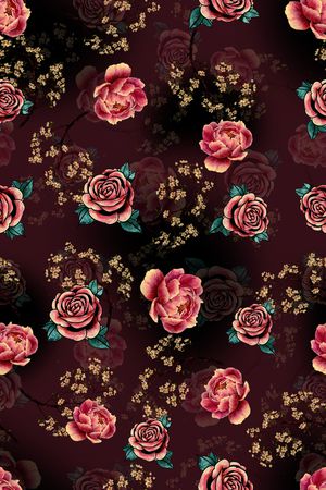 连衣裙印花华亿平台图片