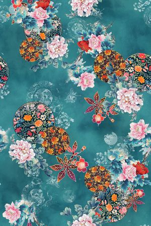 花卉印花华亿平台图片