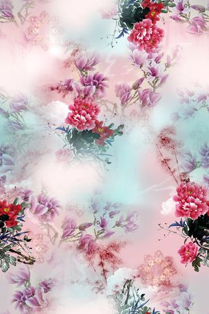 花卉印花华亿平台图片