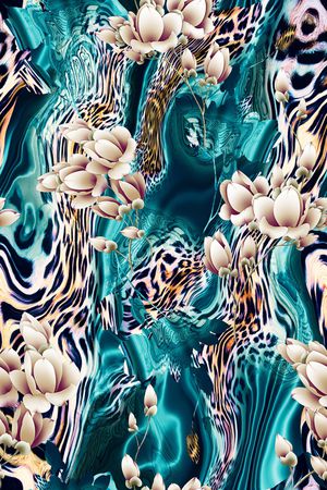 连衣裙印花华亿平台图片