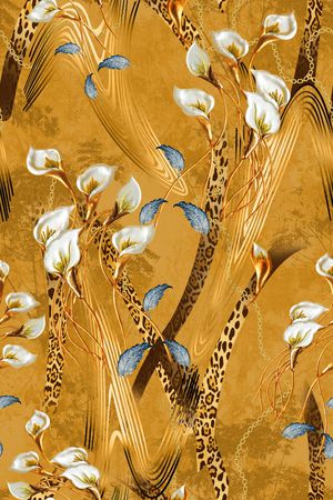 连衣裙印花华亿平台图片