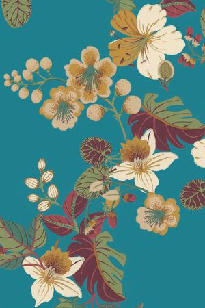 花卉印花华亿平台图片