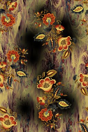 连衣裙印花华亿平台图片