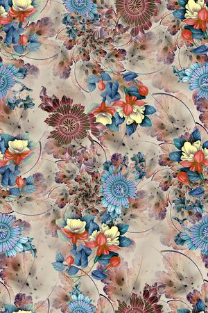 连衣裙印花华亿平台图片