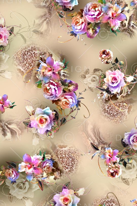 花卉印花华亿平台图片