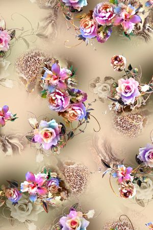 花卉印花华亿平台图片