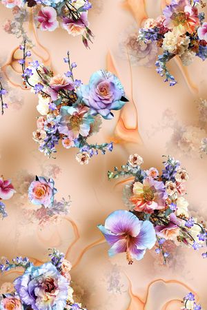 花卉印花华亿平台图片