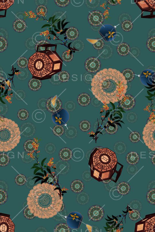 花卉印花华亿平台图片