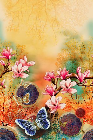 花卉印花华亿平台图片