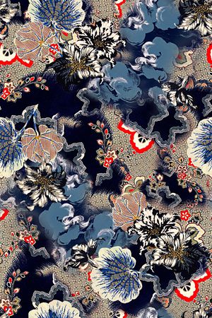 连衣裙印花华亿平台图片