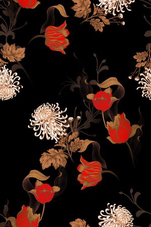 连衣裙印花华亿平台图片