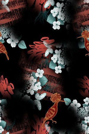 连衣裙印花华亿平台图片