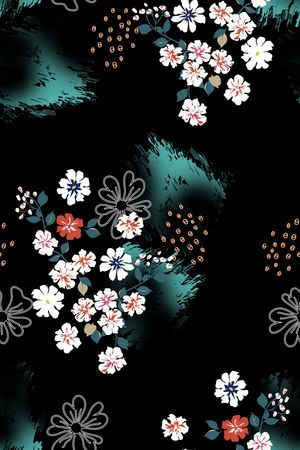 连衣裙印花华亿平台图片