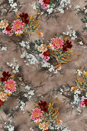 花卉印花华亿平台图片