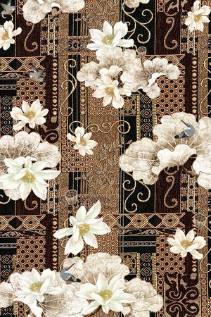 连衣裙印花华亿平台图片