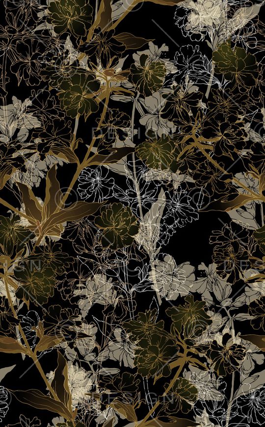 花卉印花华亿平台图片