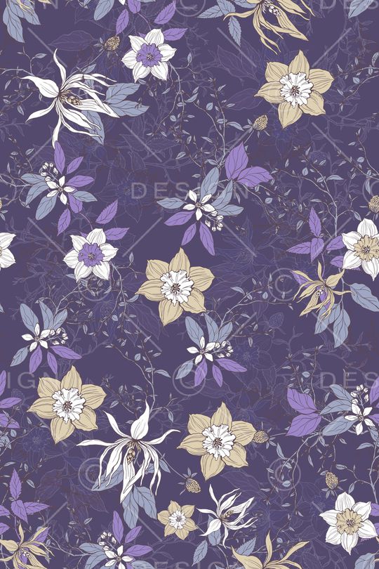 花卉印花华亿平台图片