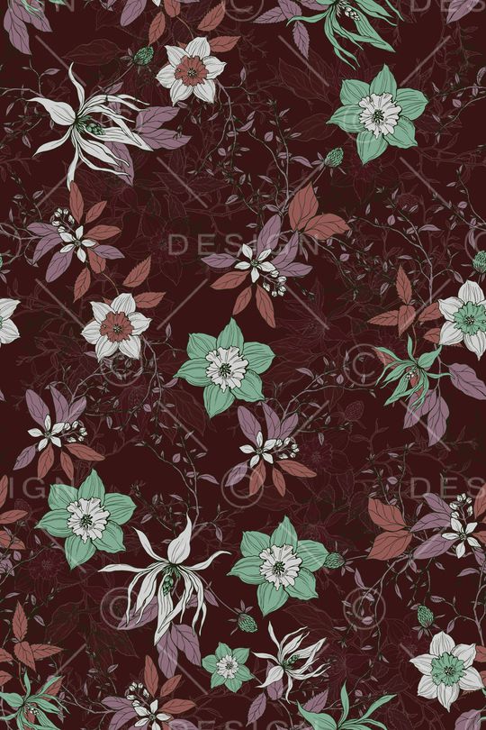 花卉印花华亿平台图片