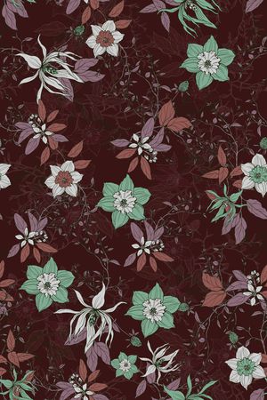 花卉印花华亿平台图片