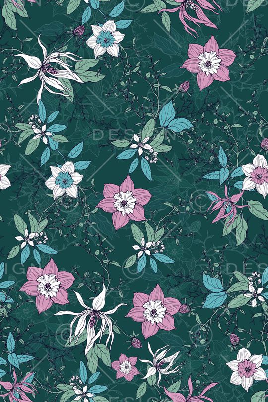 花卉印花华亿平台图片