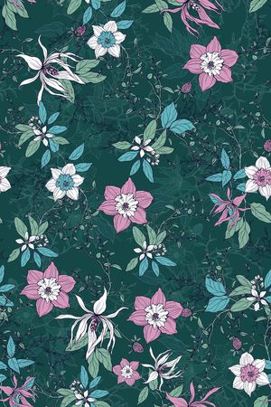 花卉印花华亿平台图片