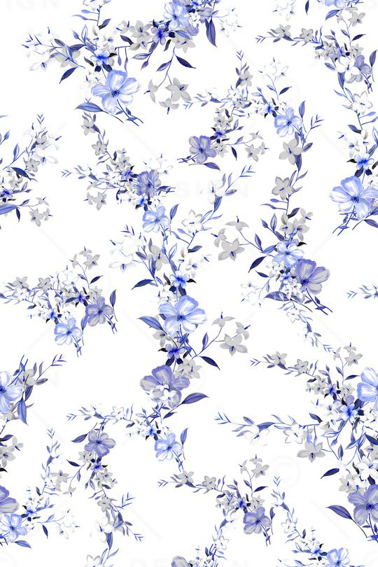 清爽底花卉印花华亿平台图片