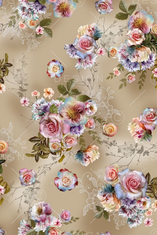 花卉印花华亿平台图片