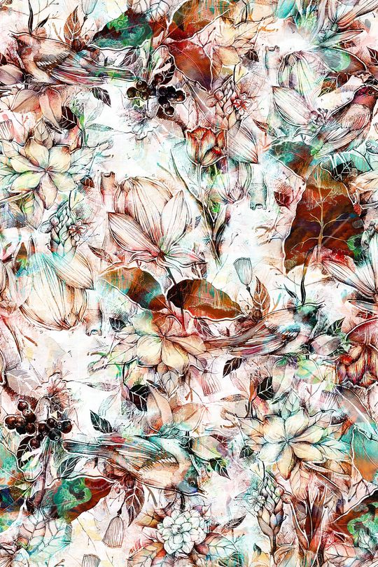 花鸟印花华亿平台图片