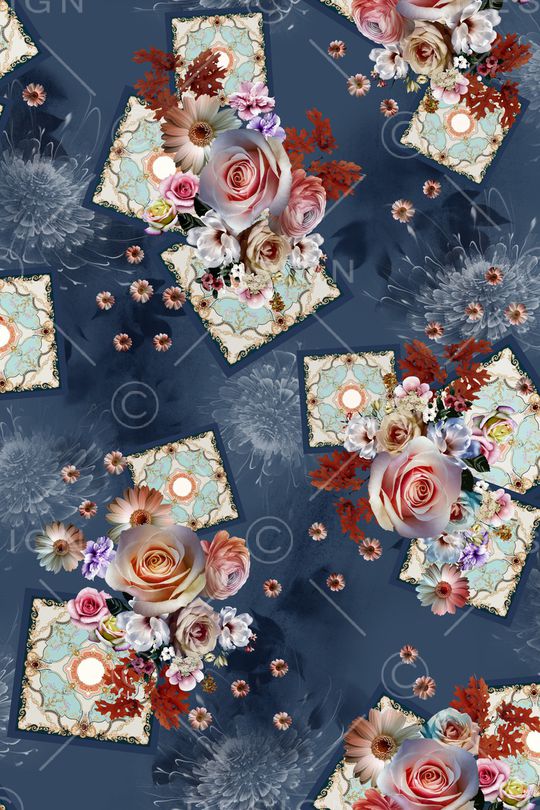 花卉印花华亿平台图片