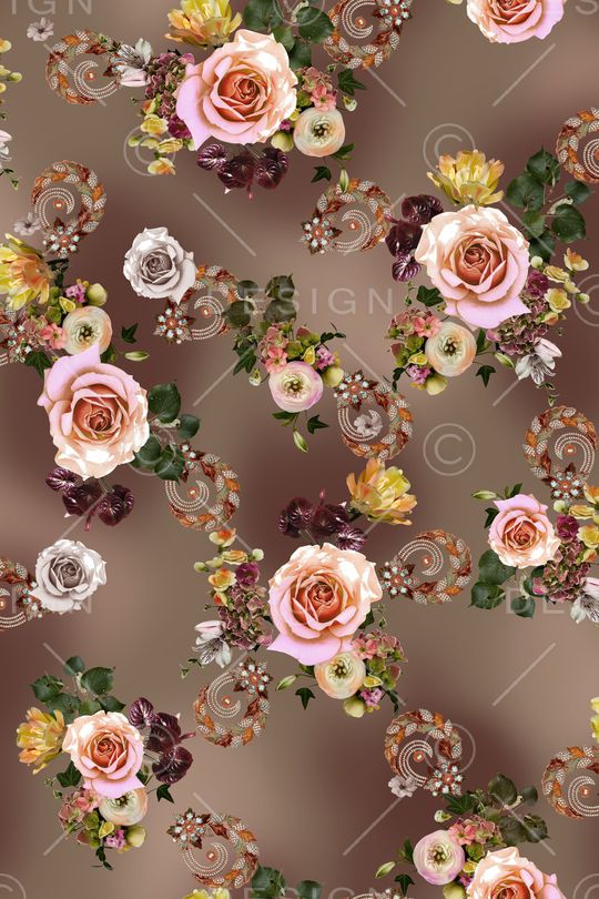 花卉印花华亿平台图片