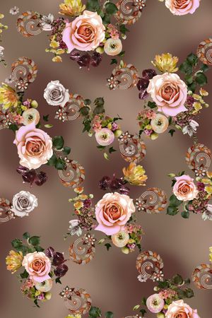 花卉印花华亿平台图片