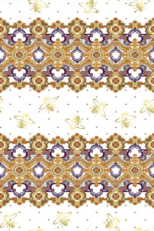 蜜蜂印花华亿平台图片