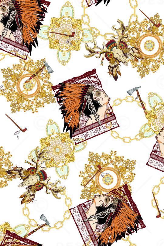 宫廷风印花华亿平台图片