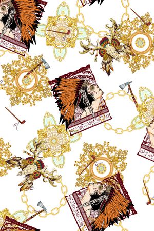 宫廷风印花华亿平台图片