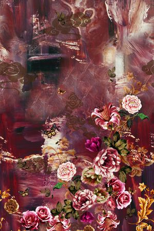 连衣裙印花华亿平台图片