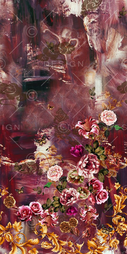 连衣裙印花华亿平台图片