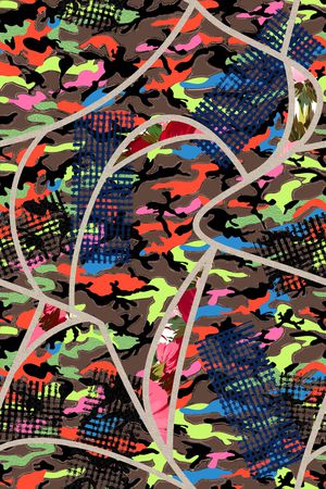 线条印花华亿平台图片