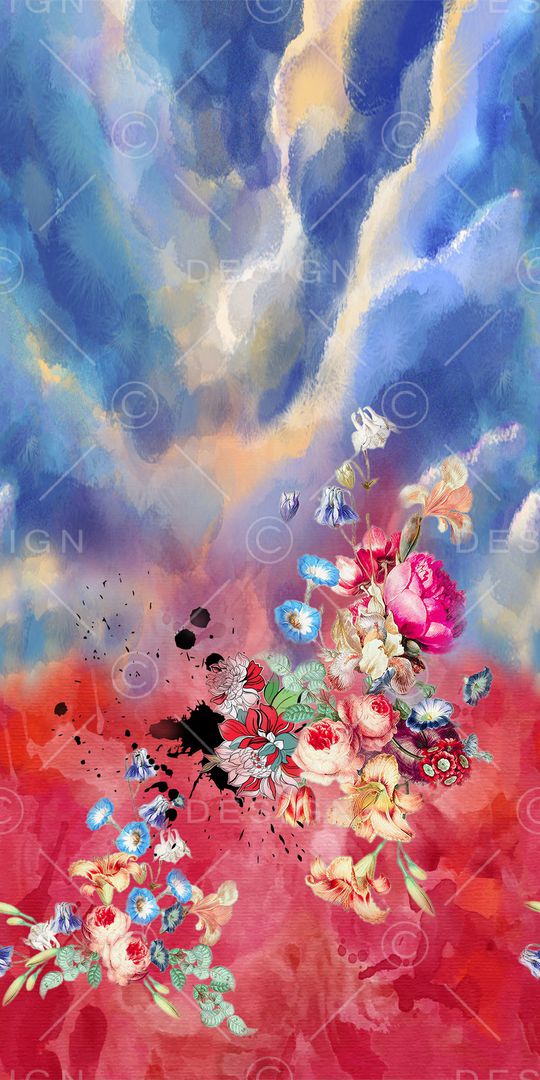 连衣裙印花华亿平台图片