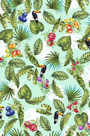 绿植树叶印花华亿平台图片