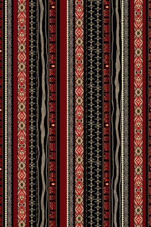 黑底花卉印花华亿平台图片