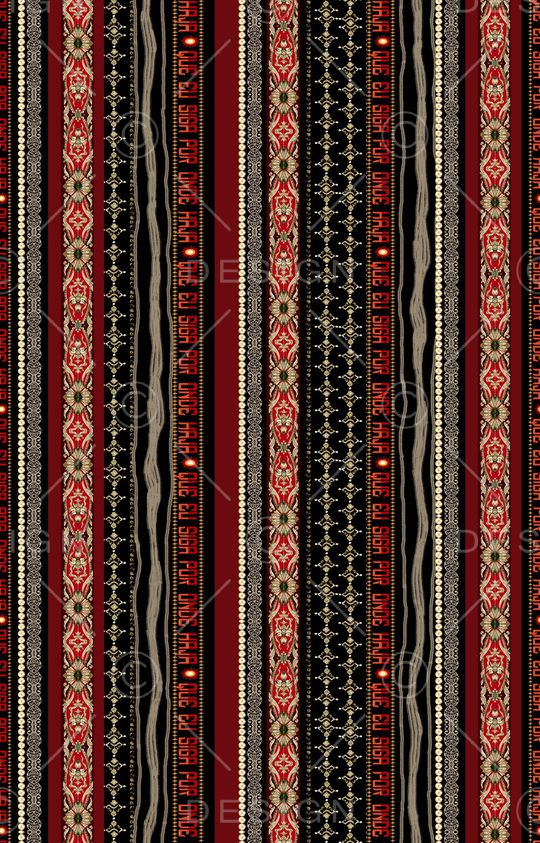 黑底花卉印花华亿平台图片