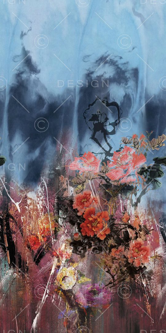 花卉印花华亿平台图片