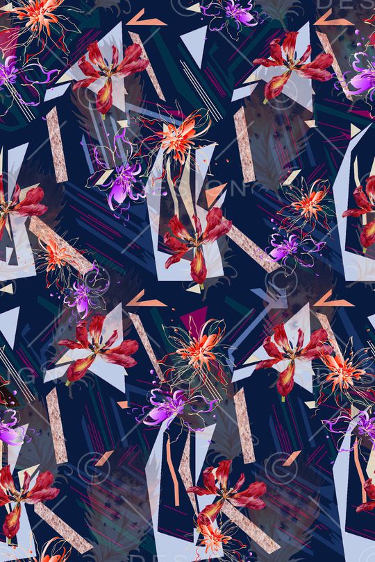 几何印花华亿平台图片