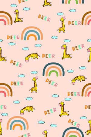 卡通动物印花华亿平台图片