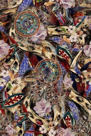 水墨风印花华亿平台图片