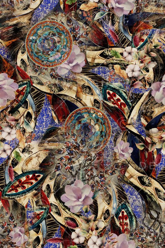 水墨风印花华亿平台图片