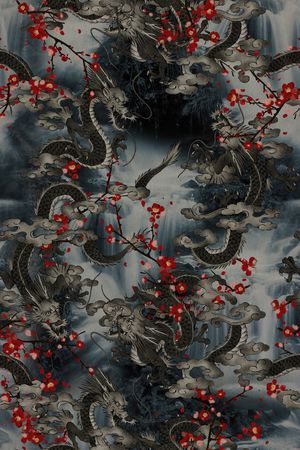 水墨风印花华亿平台图片