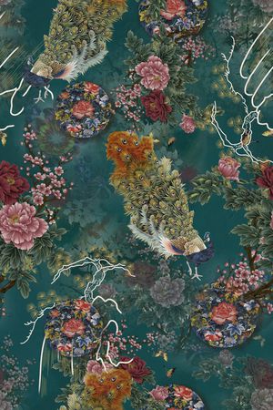 水墨风印花华亿平台图片