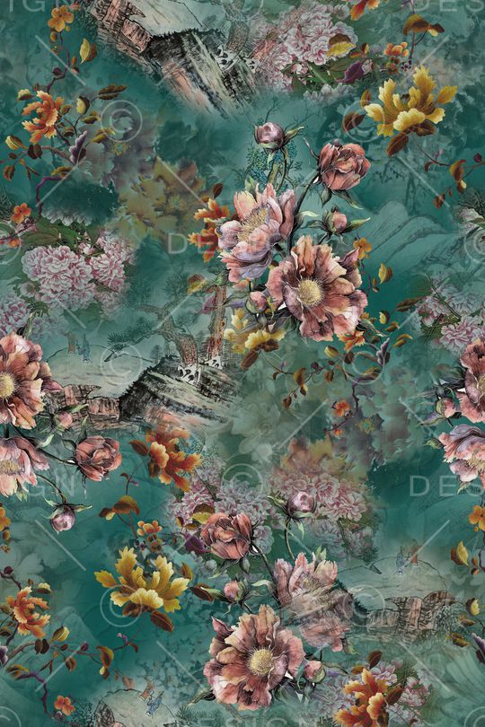 水墨风印花华亿平台图片